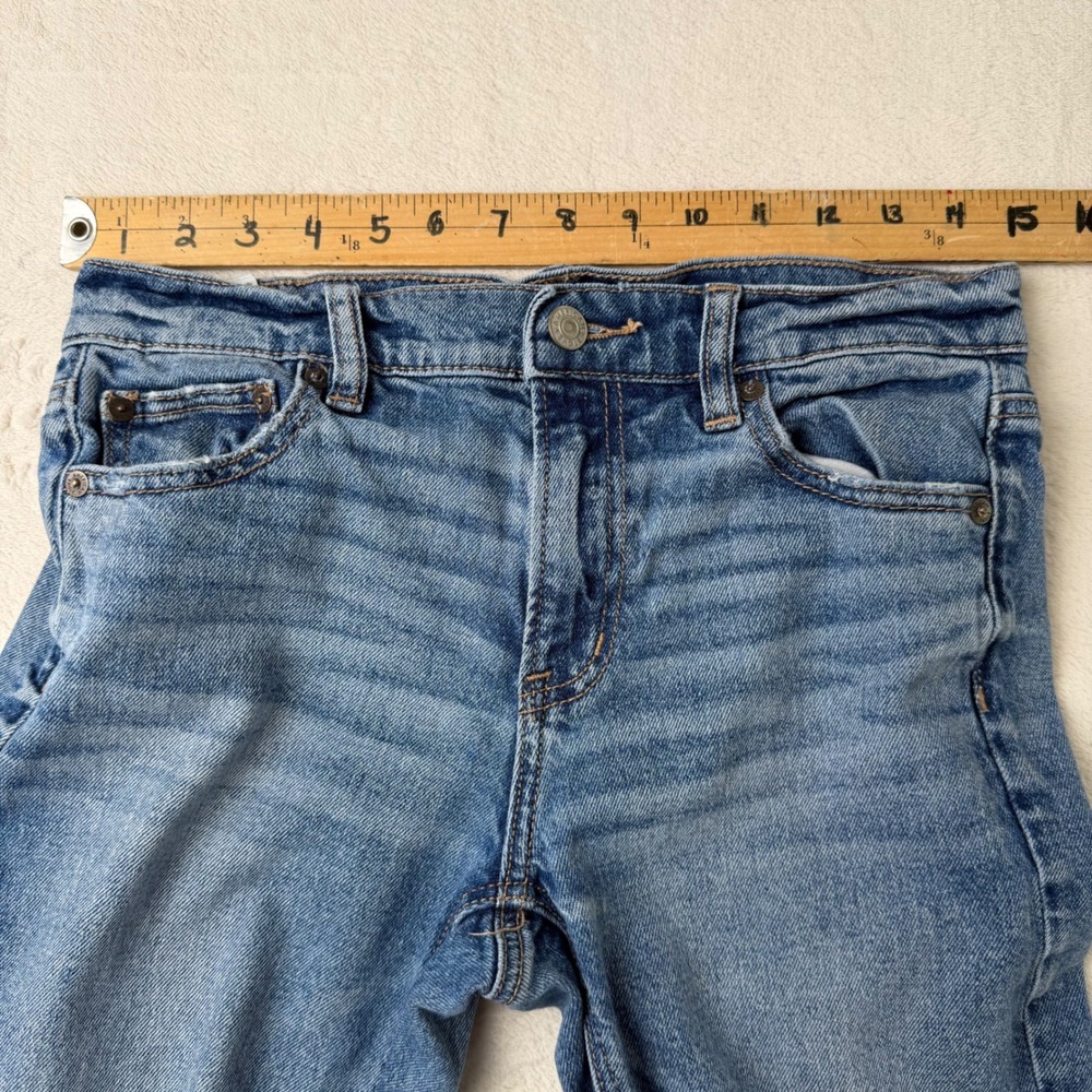 American Eagle Outfitters Womens Jeans Size 4 Medium Wash Distressed Knee Skinny - Picture 3 of 11